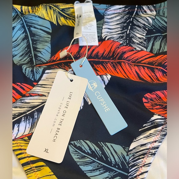 NWT Cupshe Pink Leafy Triangle High Waist Bikini Size - Picture 7 of 9